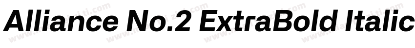 Alliance No.2 ExtraBold Italic字体转换